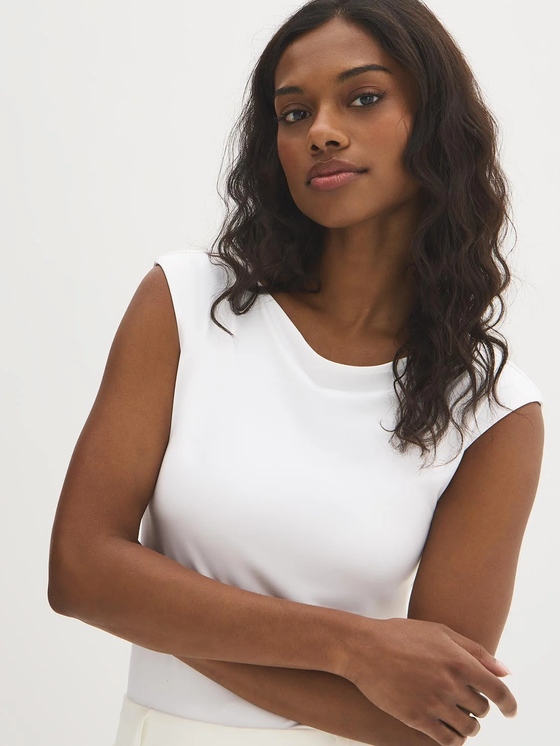 Double Layer Boat Neck Top