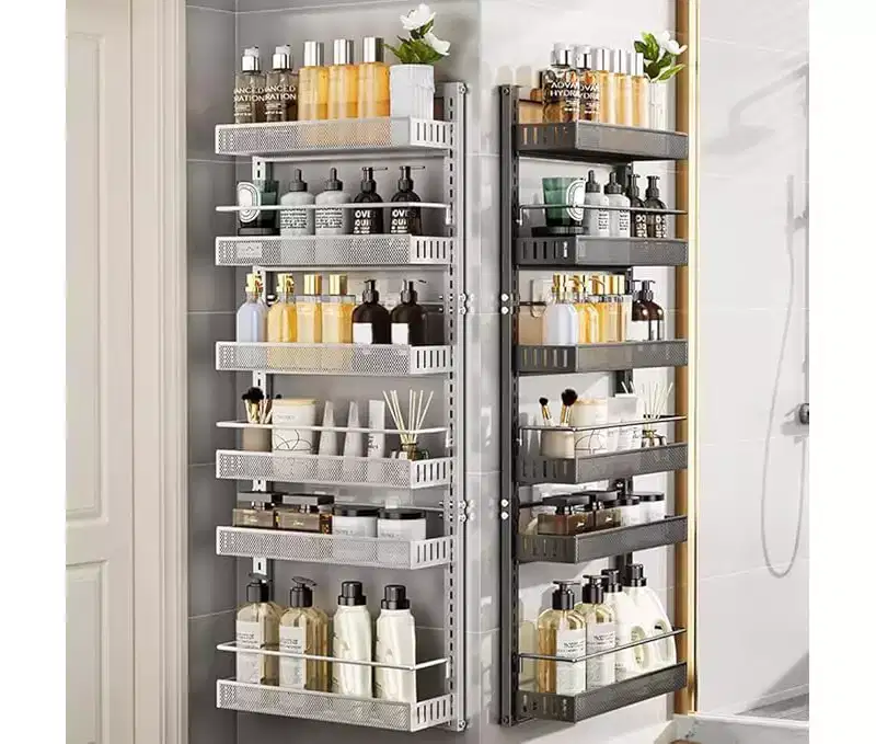 6 Tier Hanging Over Door Spice Rack, Pantry Organizers and Storage Organizer, D-uty Heavy Metal Over The Door Spice Box Organizer, Large