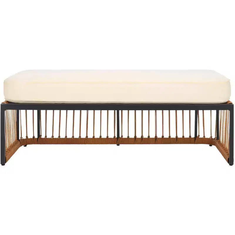 Bola Bench - Outdoor - PAT9044 - Natural/Beige - Safavieh