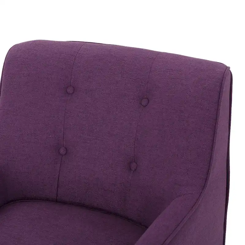 Upholstered Button-Tufted Accent Chair with Iron Hairpin Legs