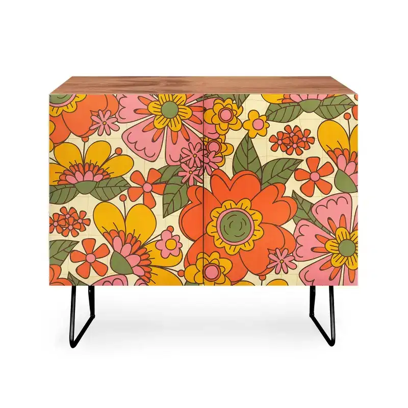 ThirtyOne Illustrations Spring in Retro Credenza - Deny Designs