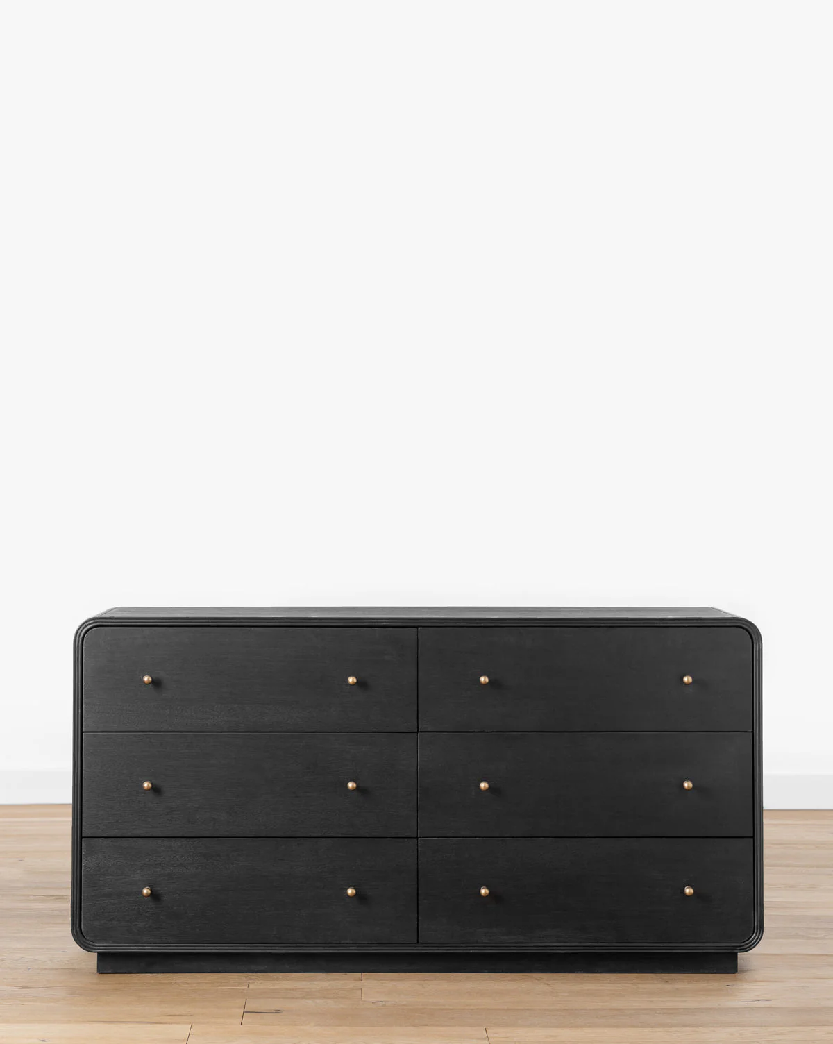 Modern Acacia Dresser with Soft-Close Drawers & Brass Hardware for Bedroom