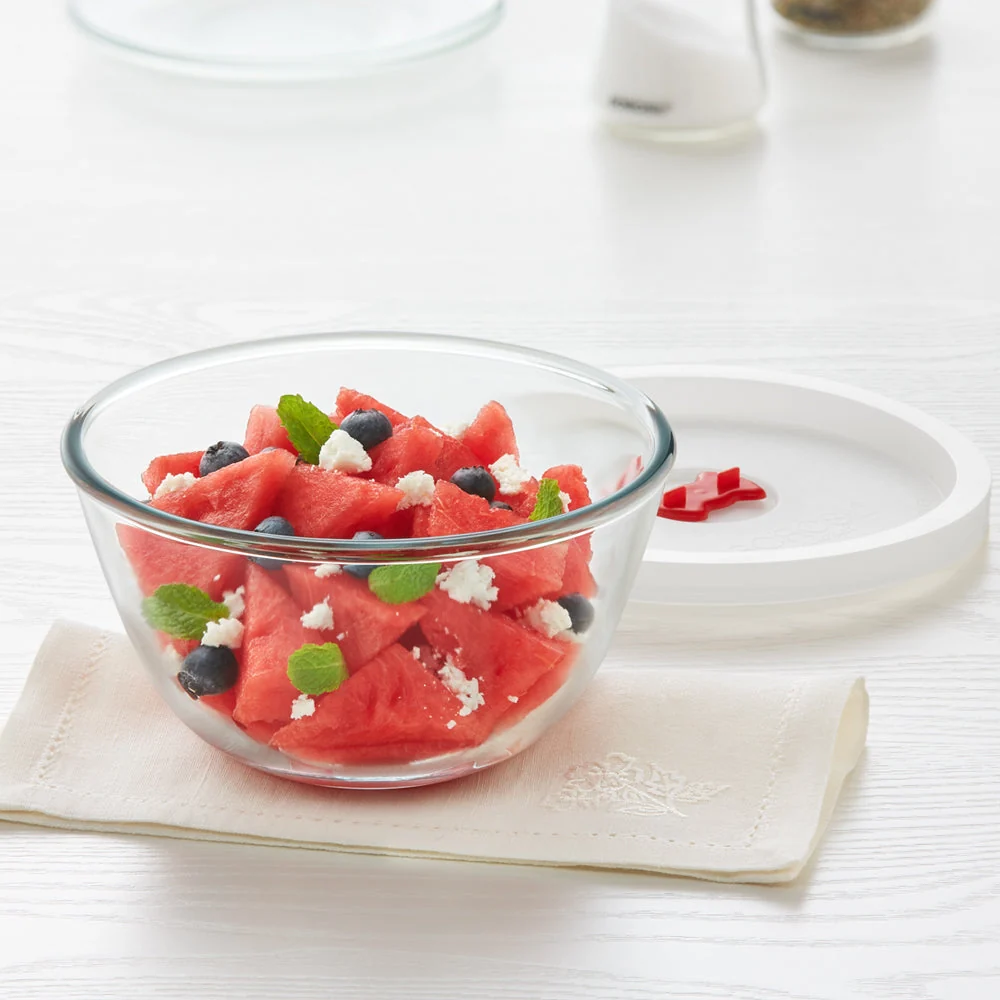 Mixing & Serving Bowl with White Lid 750ml