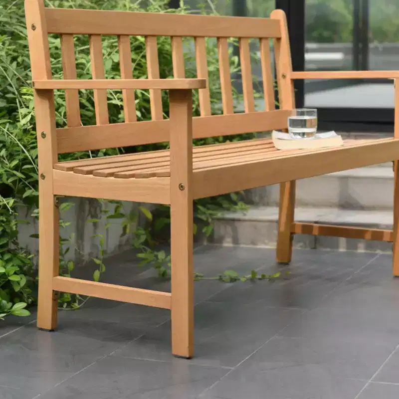 Amazonia Teak Finish Wood 100% FSC Patio Bench