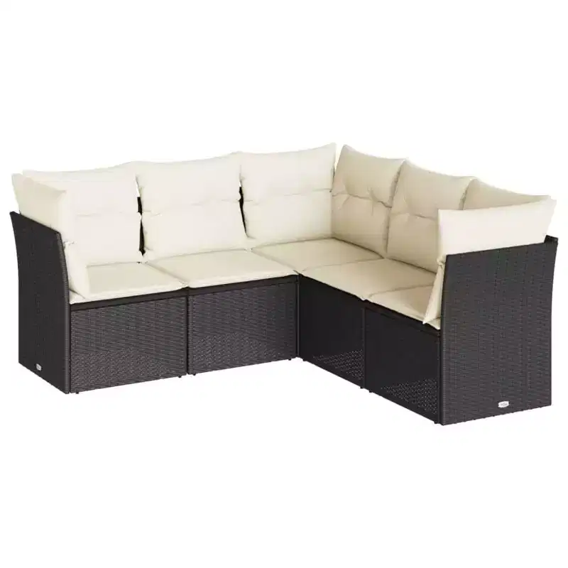 vidaXL Modular Outdoor Couch Set with Cushions and Storage in Different Colors