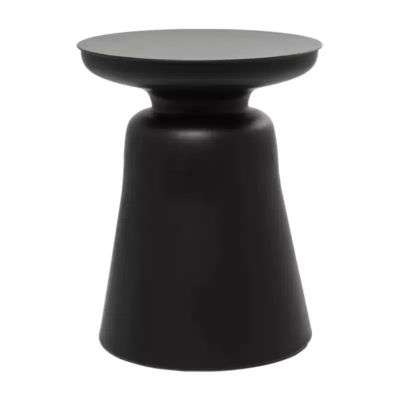 Olivia & May Metal Accent Table with Bell Shaped Base