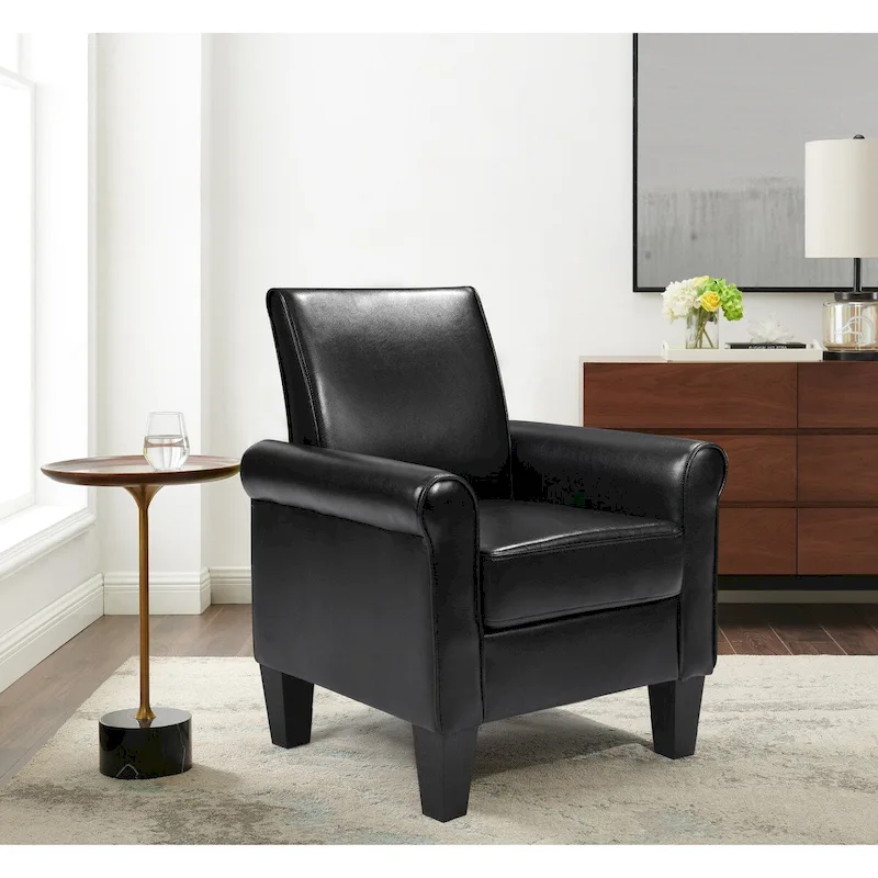 Modern PU Leather Accent Chair, Set of 1