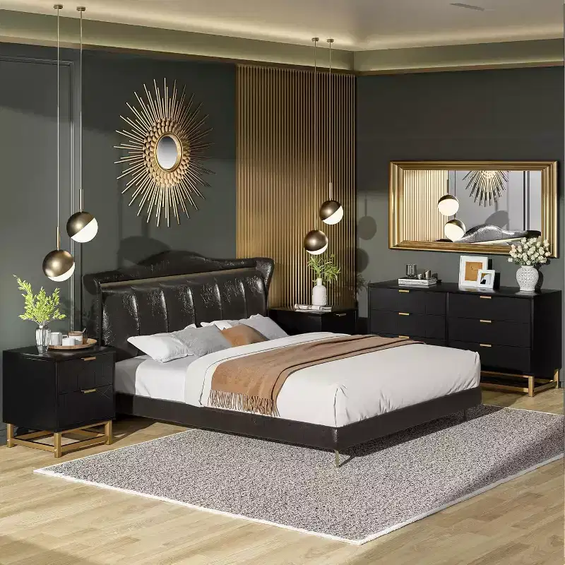 Drawer Storage Cabinet, Dresser for Bedroom, 53.5 Dresser Organizer with Metal Handle and Legs
