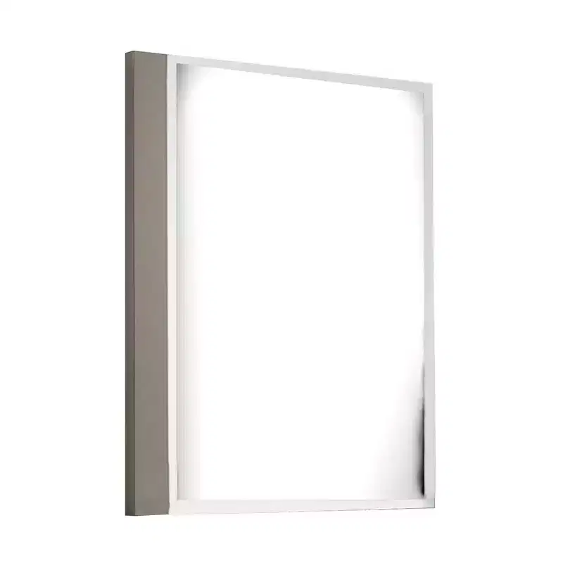 Royal Hampton Dresser Mirror, 40 Inch, Sleek Light Taupe Wood, Frameless Design