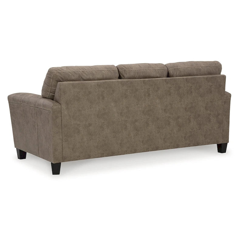 Modern Faux Leather Sofa - 89W x 38D x 39H