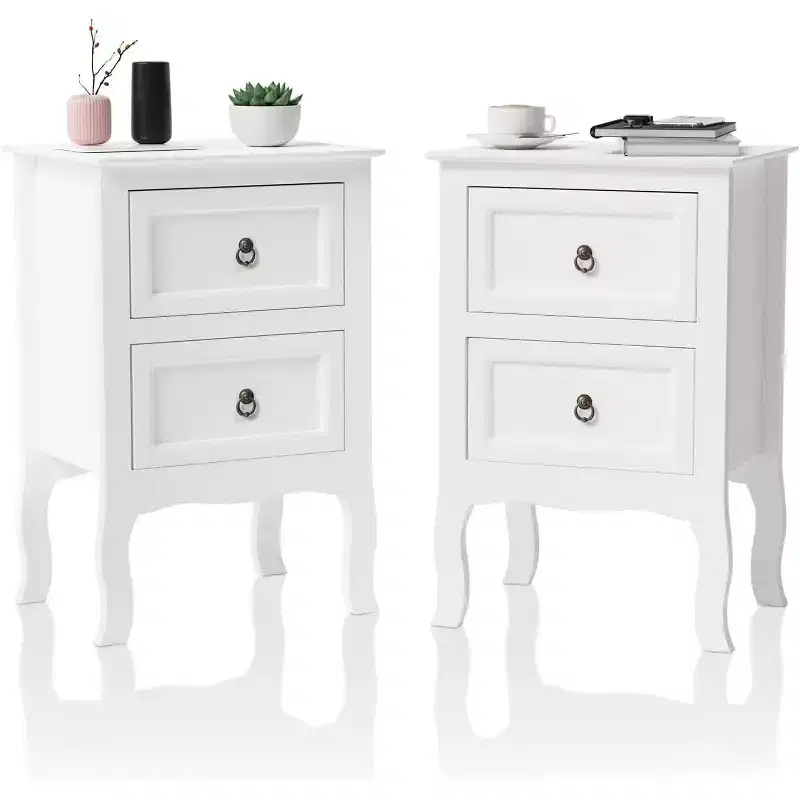 VINGLI Nightstands Set of 2, Tool-Free Setup Nightstand, Easy & Quick Install Small Bedside Tables, Girls Nightstand, Side Table