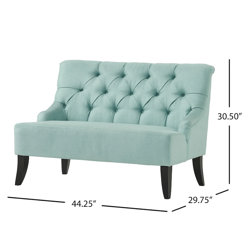 Nicole Polyester Blend Fabric Settee by Christopher Knight Home - 29.25L x 43.75W x 30.50H
