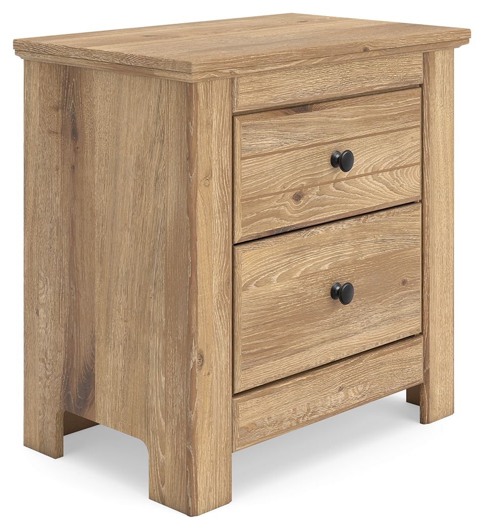 Two Drawer Night Stand — Looking to create a bedroom that feels airy and beautifully put together? This casually comfy nightstand is