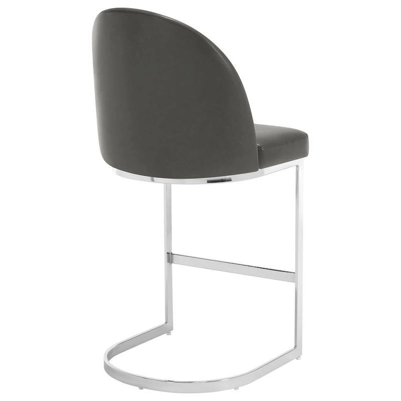 26 Faux Leather Upholstered Counter Height Bar Stools with Metal Legs - 38.8H x 17.9W x 20.9D