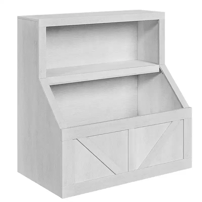 Kids Bookshelf and Toy Storage, 2 Tier Toy Organizer with Storage Cabinet, Toddler 2 Shelf Bookcase for Playroom, Bedroom, Living Room, Classroom