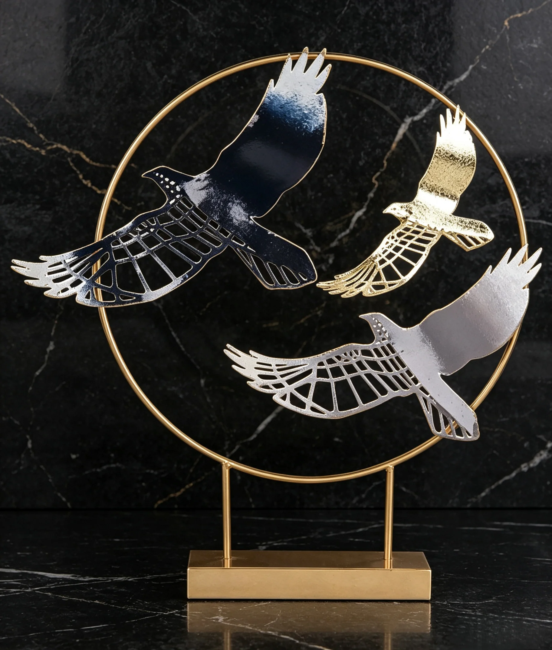 Accessorio decorativo Uccello Metallo Oro