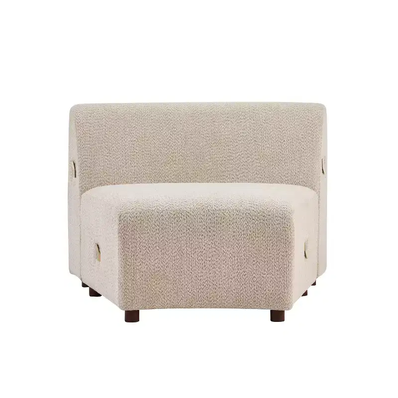 Christopher Knight Home Cozelle 5 Piece Modern Curved Cloud Boucle Upholstered Sectional Sofa Set