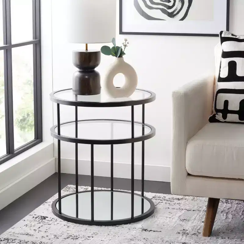 Layta 3-Shelf Accent Side Table, Modern Living Room End Table