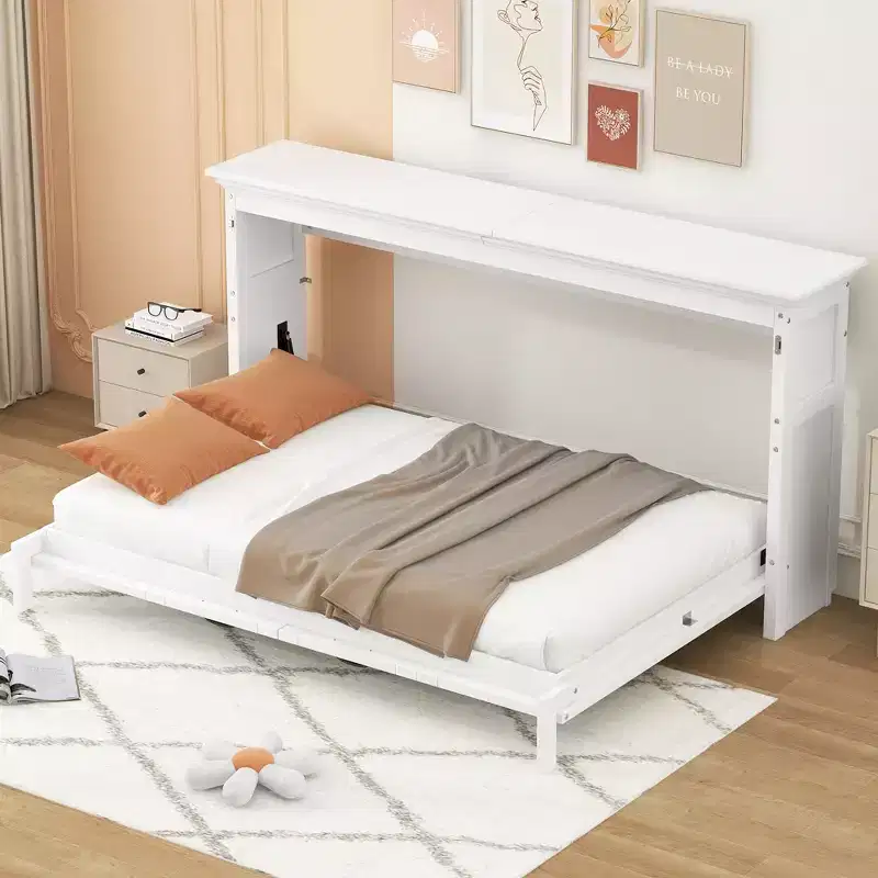 Twin/Full Size Murphy Bed, Foldable Bed - Transforms into a Cabinet, Space Saving Design