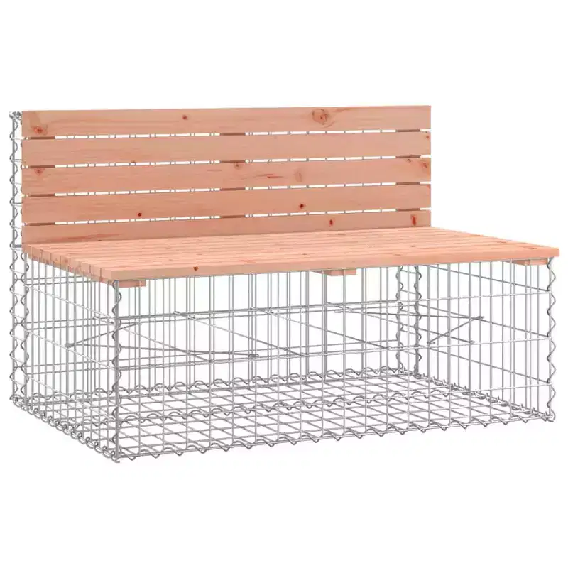 vidaXL Garden Bench Wooden Solid Douglas Fir wood, Galvanized Steel Large