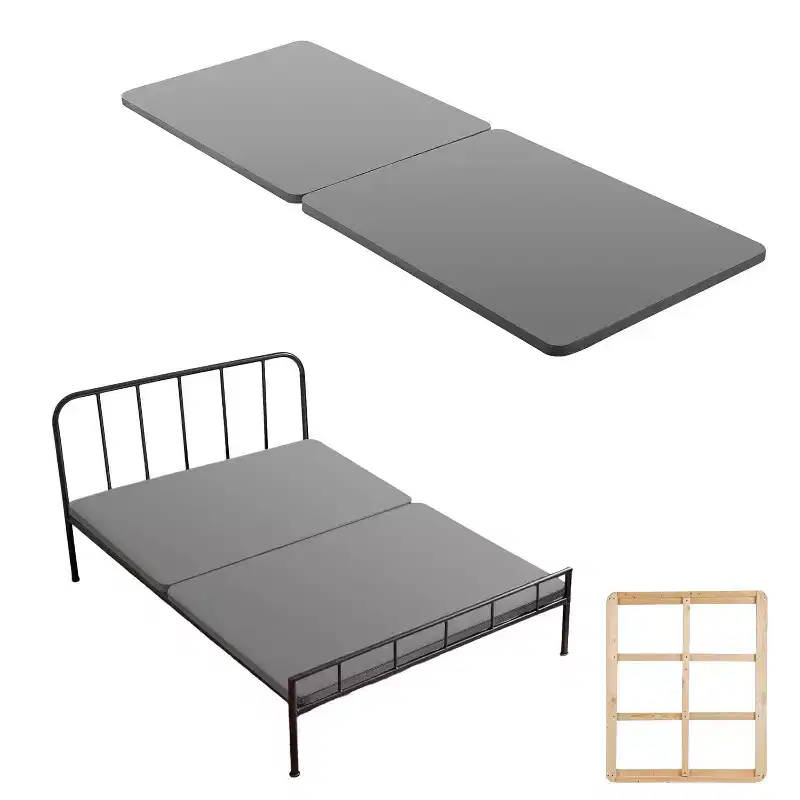 VEVOR Full Size Bunkie Board, 1.5 in Bed Board Slats with 200D Oxford Cloth, Wooden Mattress Support for Full Size Bed, Gray