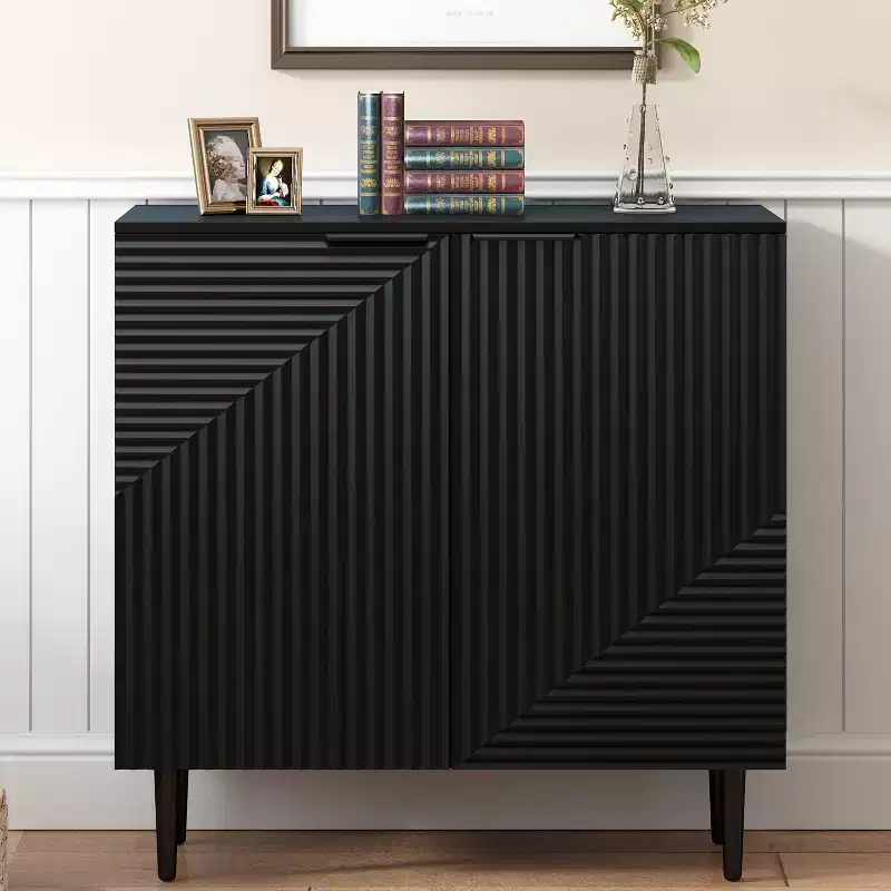 Modern 2 Door Storage Cabinet with Adjustable Shelves