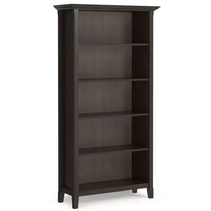 WyndenHall 70" Halifax 5 36" Shelf Bookcase Hickory Brown