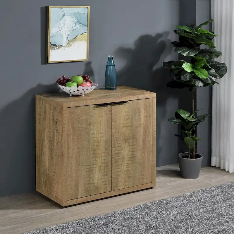 Pamplona Mango 2-door Accent Cabinet with Adjustable Shelves