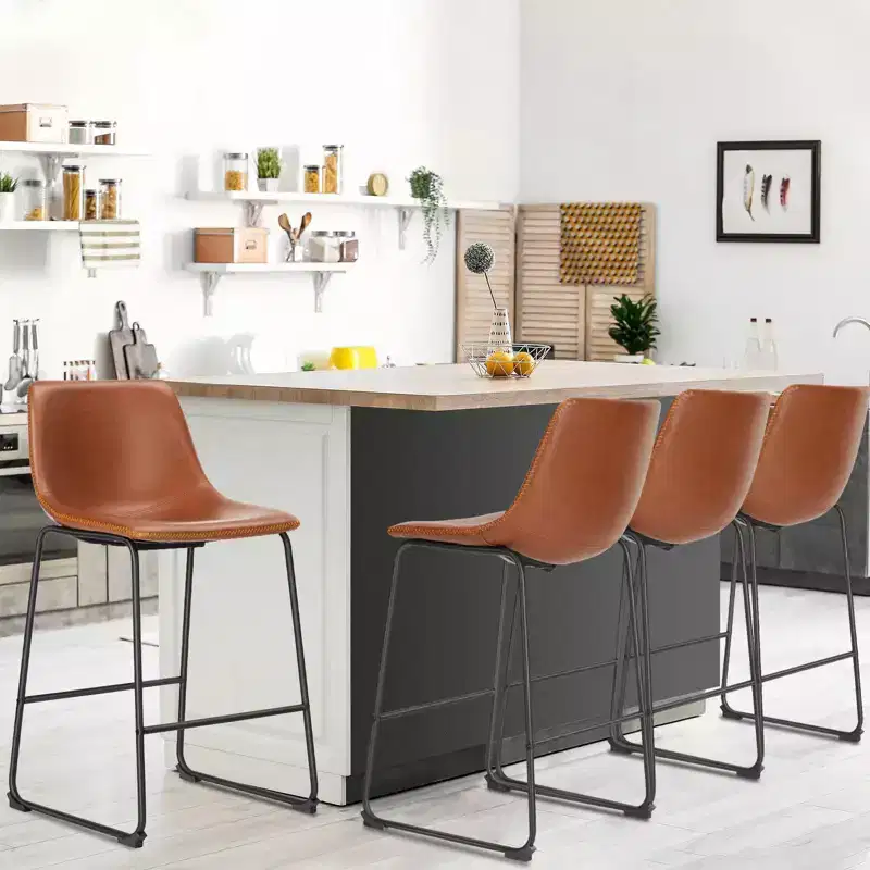 MAYEERTY Barstools - Armless Dining Chairs for Home Office Kitchen