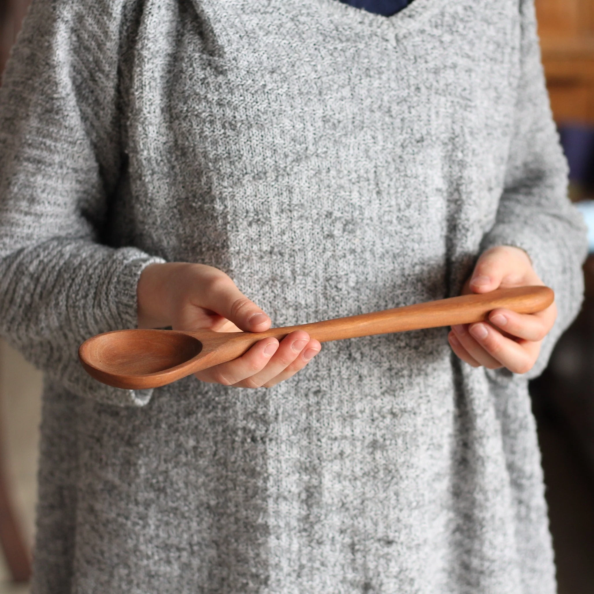 Handmade Wooden Round Spoon