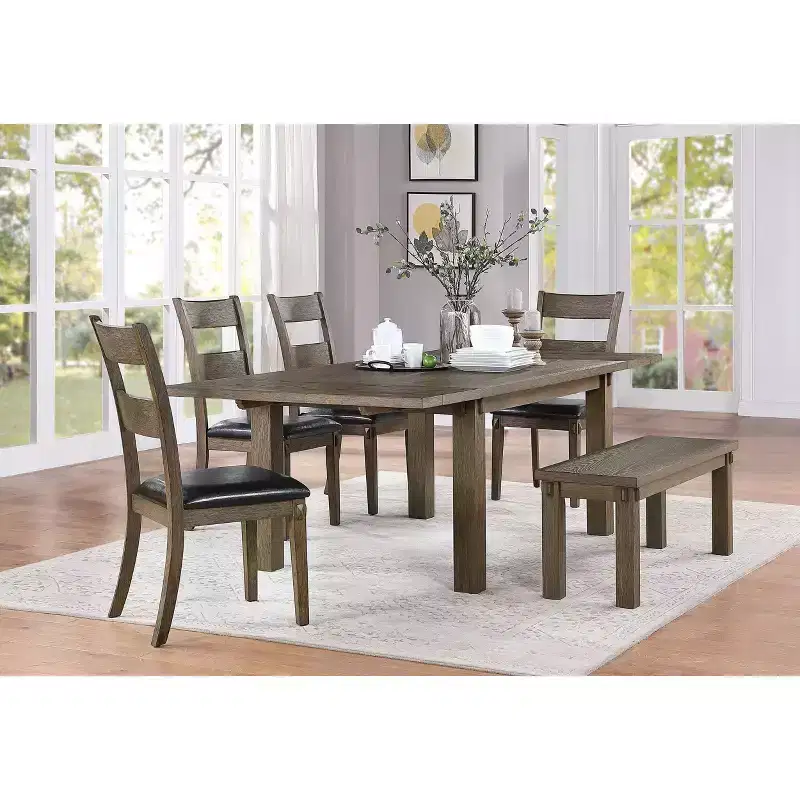 96"  Dining Table Dark Oak - Furniture
