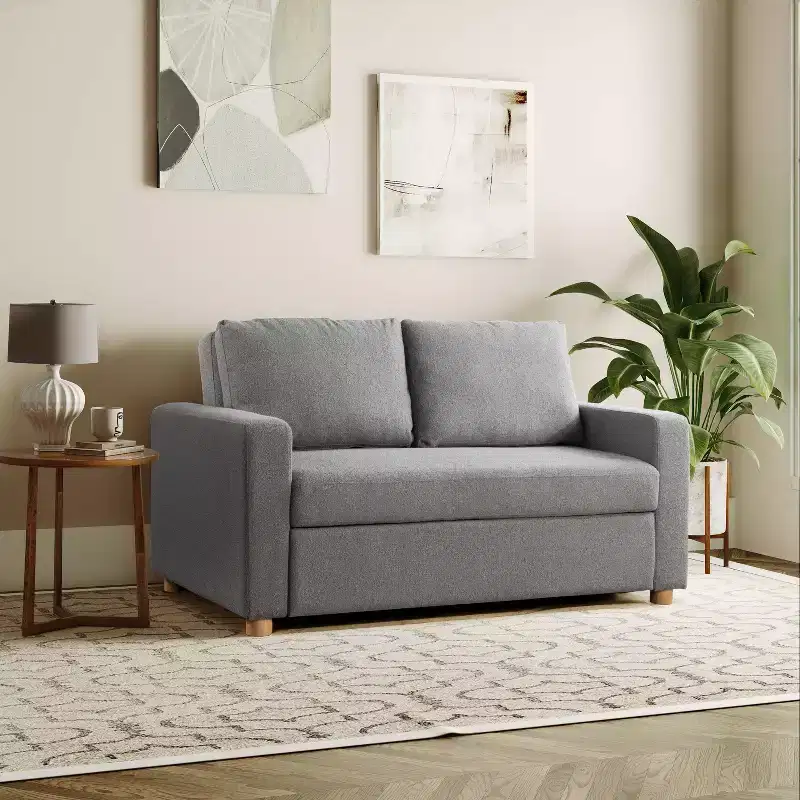 Serta Aurora Convertible Sofa GrayBoucle