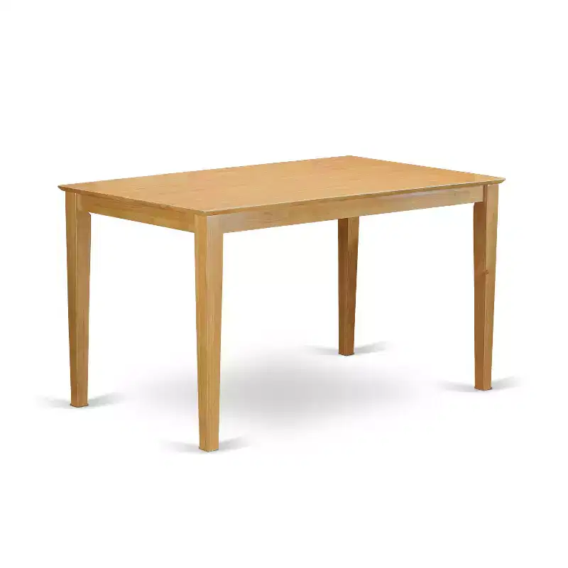HomeStock Rectangular Counter Height Dining Table Oak Finish