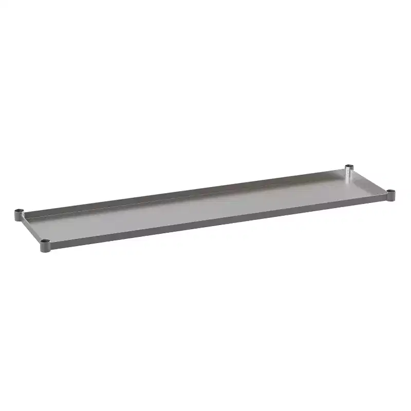 Emma and Oliver Under Shelf for Kitchen Prep and Work Tables - Adjustable Galvanized Lower Shelf for Stainless Steel Tables
