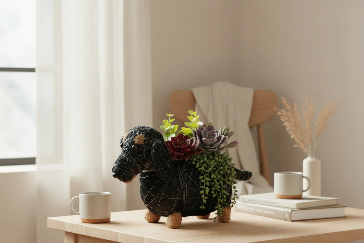 Baby Dachshund - Coco Coir Pots