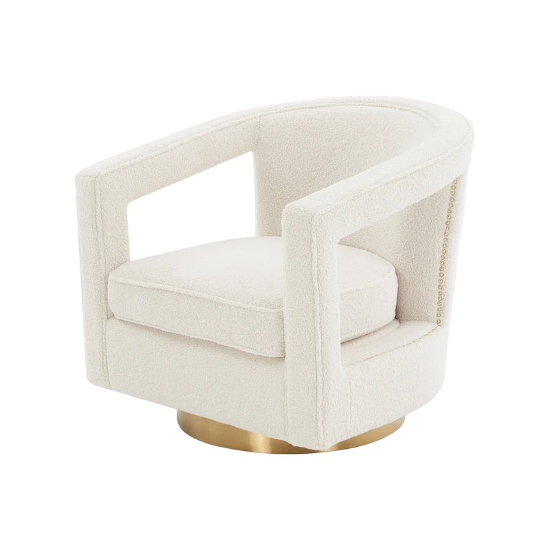Stark Modern Velvet Swivel Accent Chair