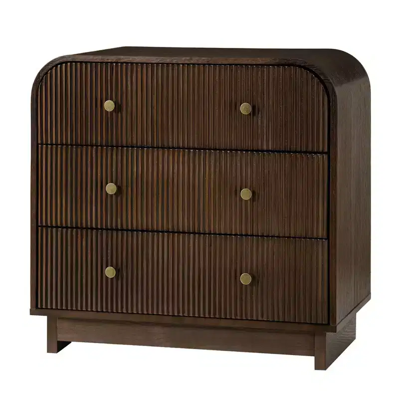 Ernest 27 Tall 3-Drawer End Tbale|Hulala Home-WALNUT