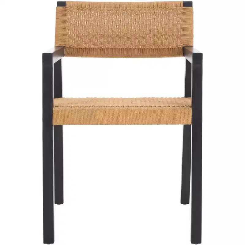 Jolene Woven Rope Dining Chair - DCH1015 - Black/Natural - Safavieh