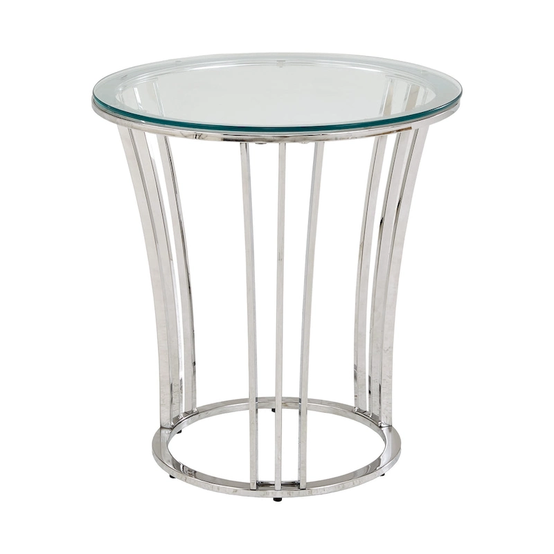 Cottbus Chrome Finish Coffee Table with Glass Top by iNSPIRE Q Bold