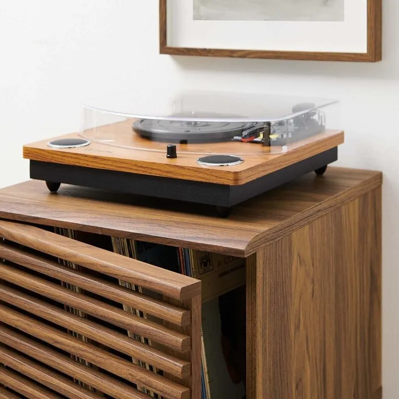 Vinyl Record Display Stand - 18.5L x 17.5W x 22H