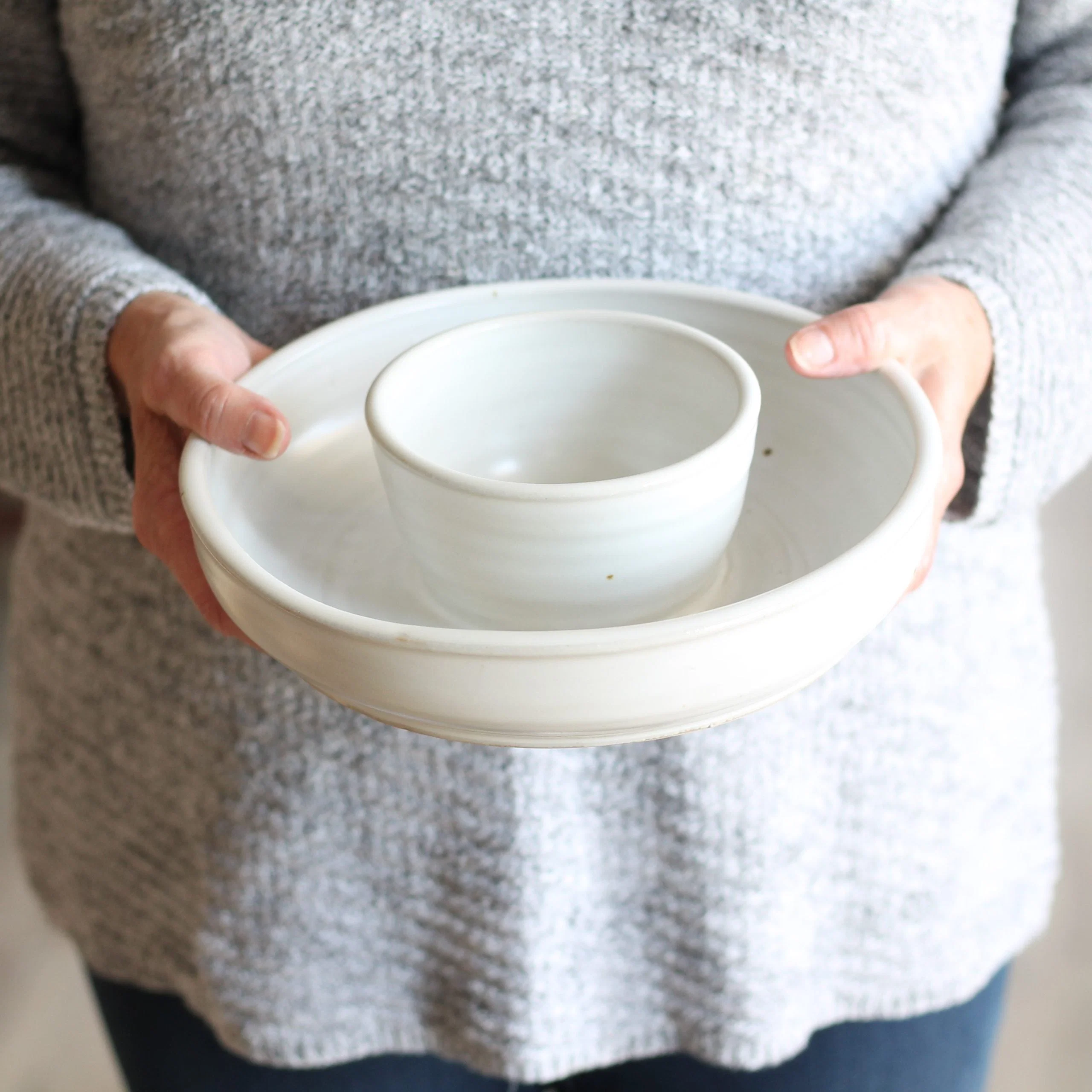 Handmade Small Chip n' Dip Bowl