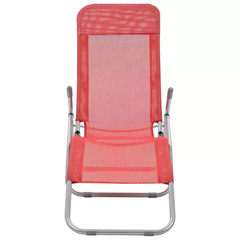vidaXL Sun Lounger Set of 2 Powder-coated steel, Textilene Standard