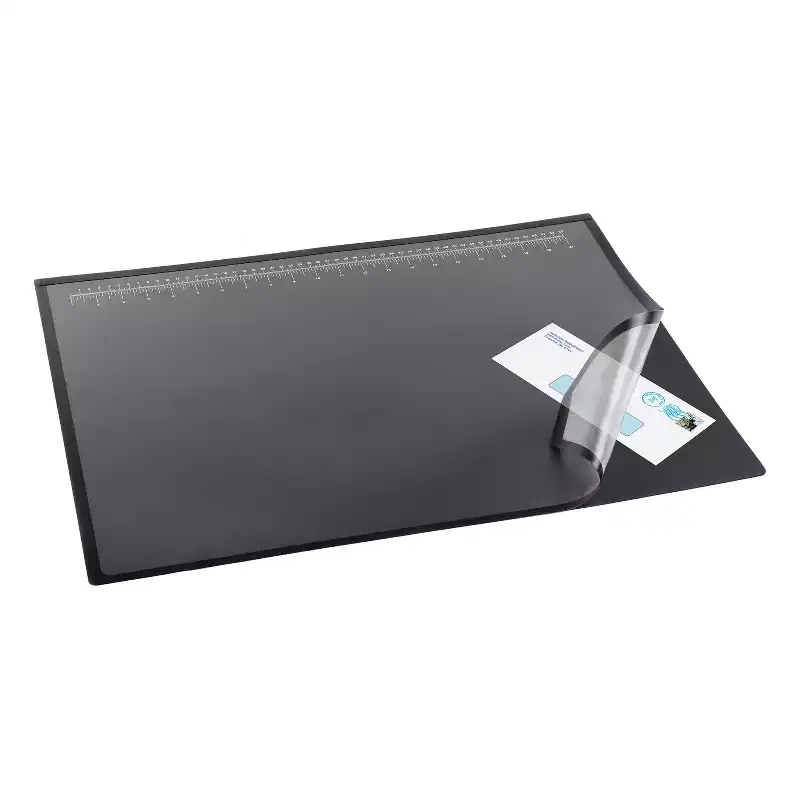 Double-Layer Desk Pad, 24-In. X 19-In., With Nonglare Surface, Black