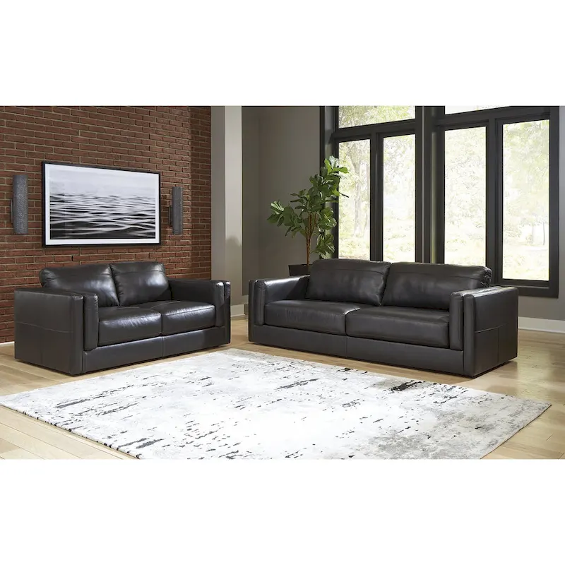 Signature Design by Ashley Amiata Brown 2-Piece Upholstery Package - 96 W x 41 D x 35 H