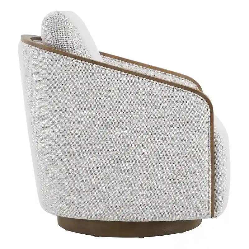 Skyler Modern Upholstered Living Room Swivel Bucket Accent Chair