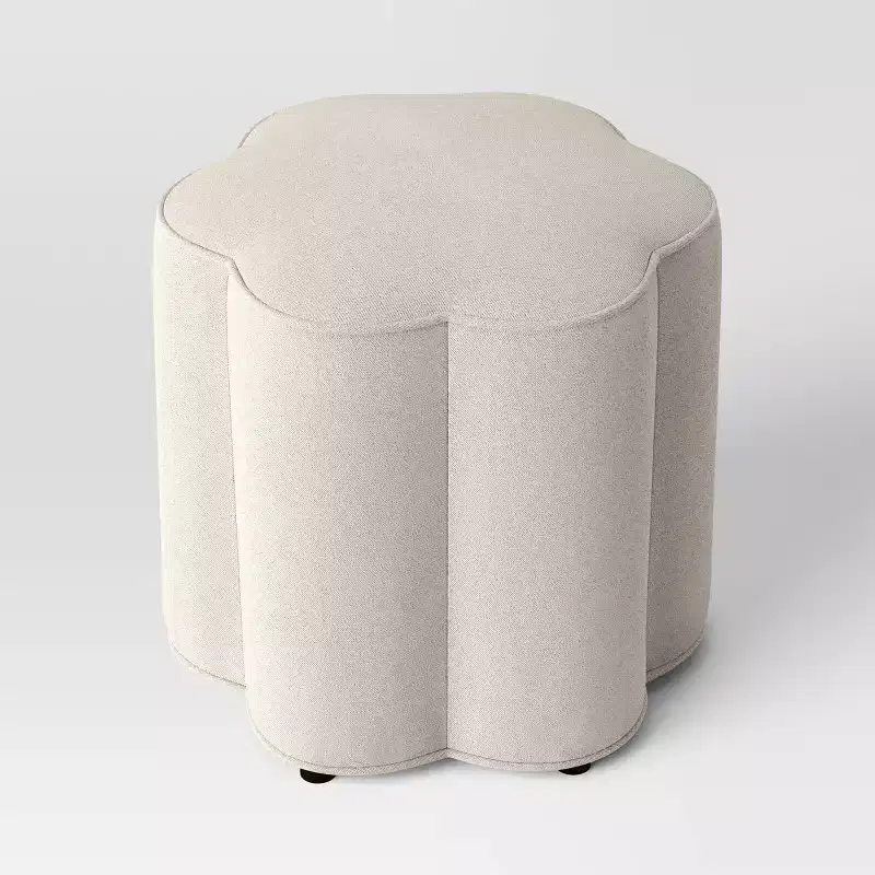 Scalloped Upholstered Ottoman - Room Essentials