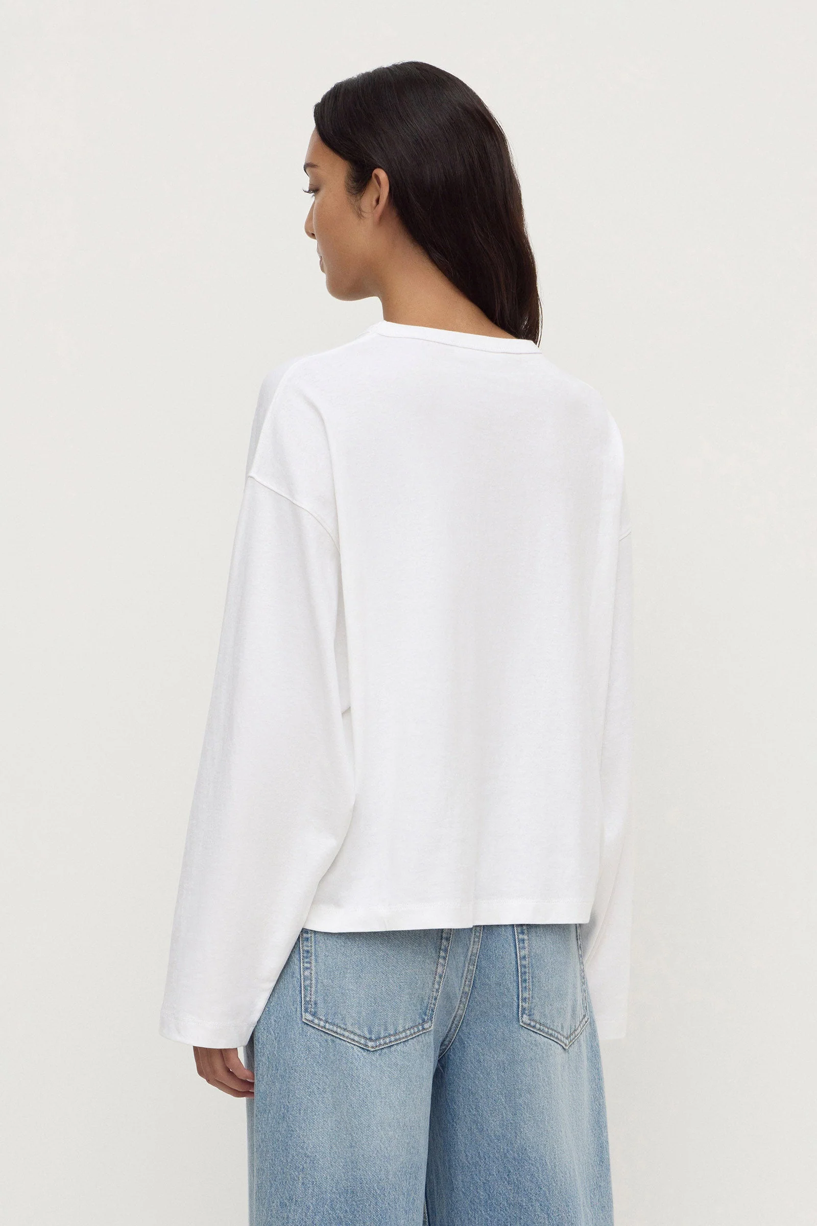 White Wide Sleeve Cotton Tee