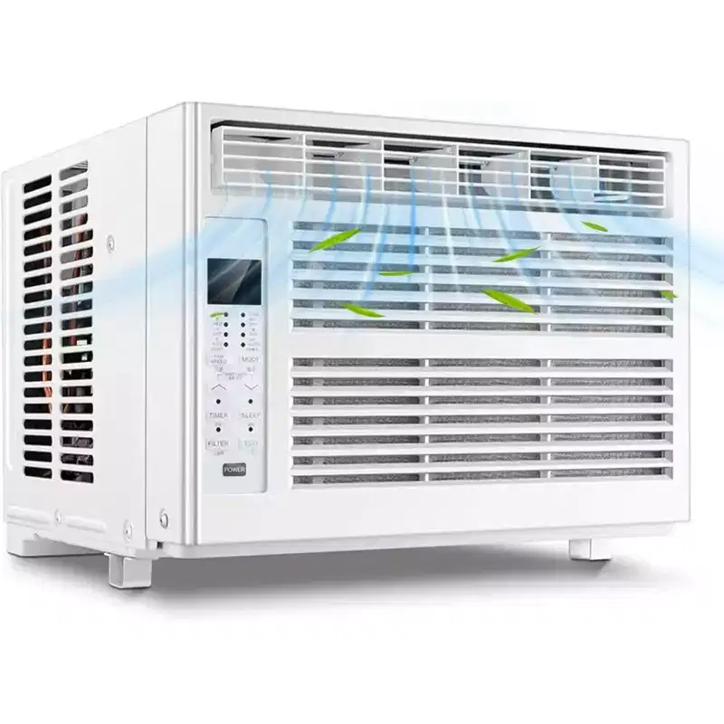ZAFRO 6,000 BTU Small Window Air Conditioner Cool up to 250 Sq. Ft. with Ultra-Quiet, Compact-size, Washable Filter, Remote Control