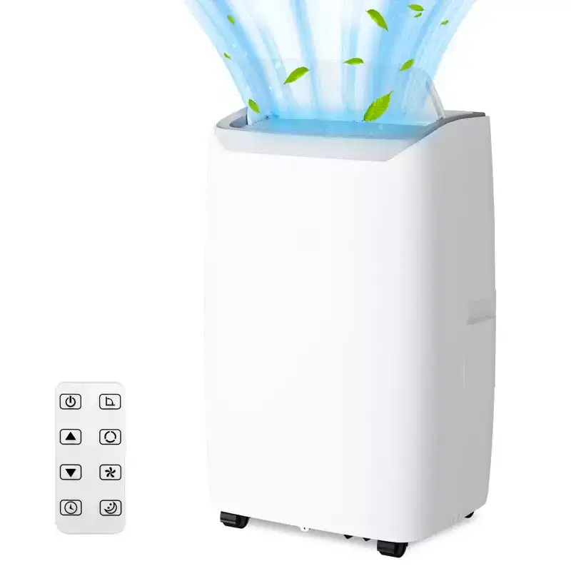Powerful 12,000 BTU Portable AC Unit - 3-in-1 Cooling for 550 Sq.Ft. Rooms with Dehumidifier, Fan & Quiet Sleep Mode. Full Control 24H Timer & Remote