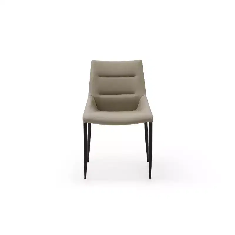 37 in. Brown Faux Leather Dining Chair